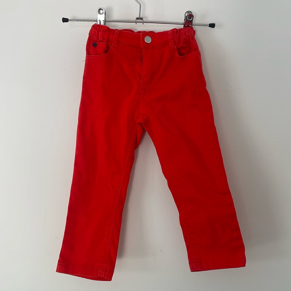 Jacadi Paris Designer Label Red cotton boys pants size 24 months